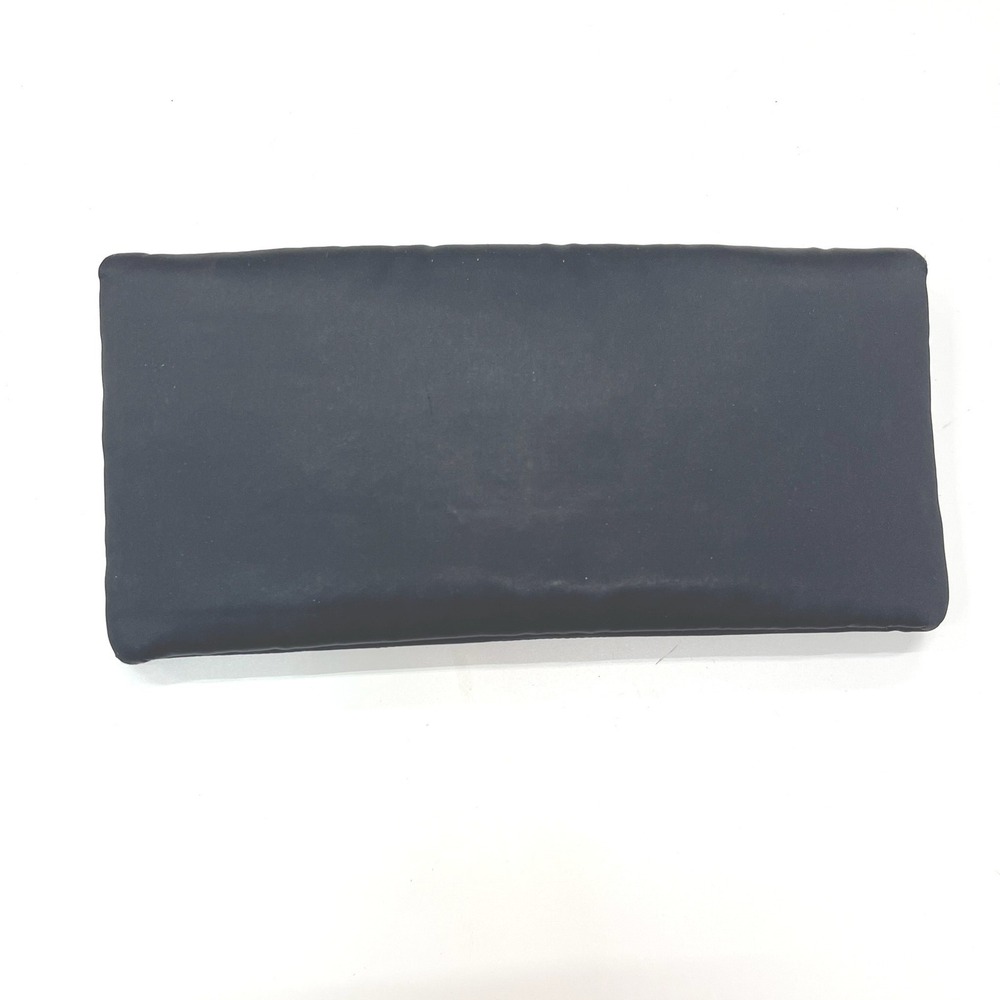 Magid Black Hand Beaded Satin Evening Clutch Bag Made in USA Floral Pattern